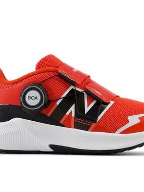 New Balance Kids Red and Black BOA Sneaker with White Sole